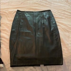 Faux leather pencil skirt